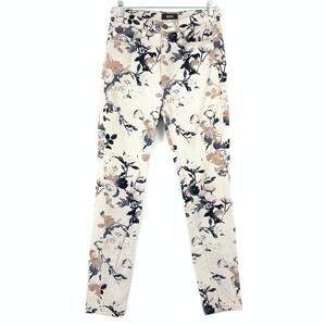 BDG High Rise Twig Ankle Jeans Womens Size 28 Muted Floral Watercolor Print